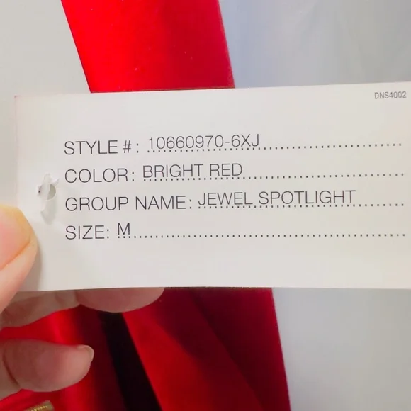 NWT Peck & Peck Red Velvet Two Pocket Edge to Edge Jacket M - Picture 5 of 16